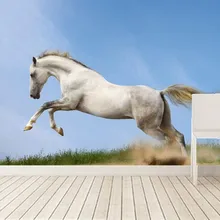 Фотообои 3d обои для стен с изображением бегущей лошади Настенные
