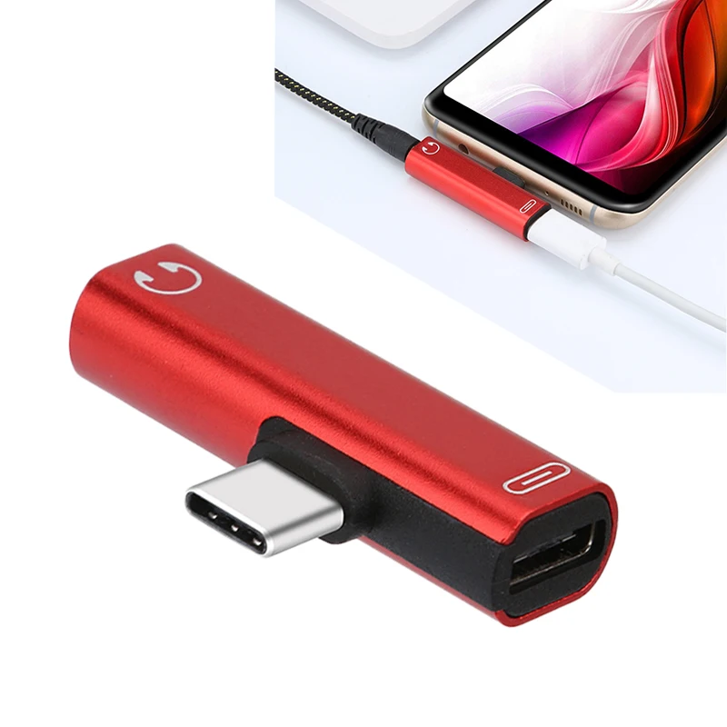 2 в 1 usb type C 3 5 мм разъем аудио адаптер для наушников Xiaomi Mi 9 samsung galaxy s10 + USBC зарядки