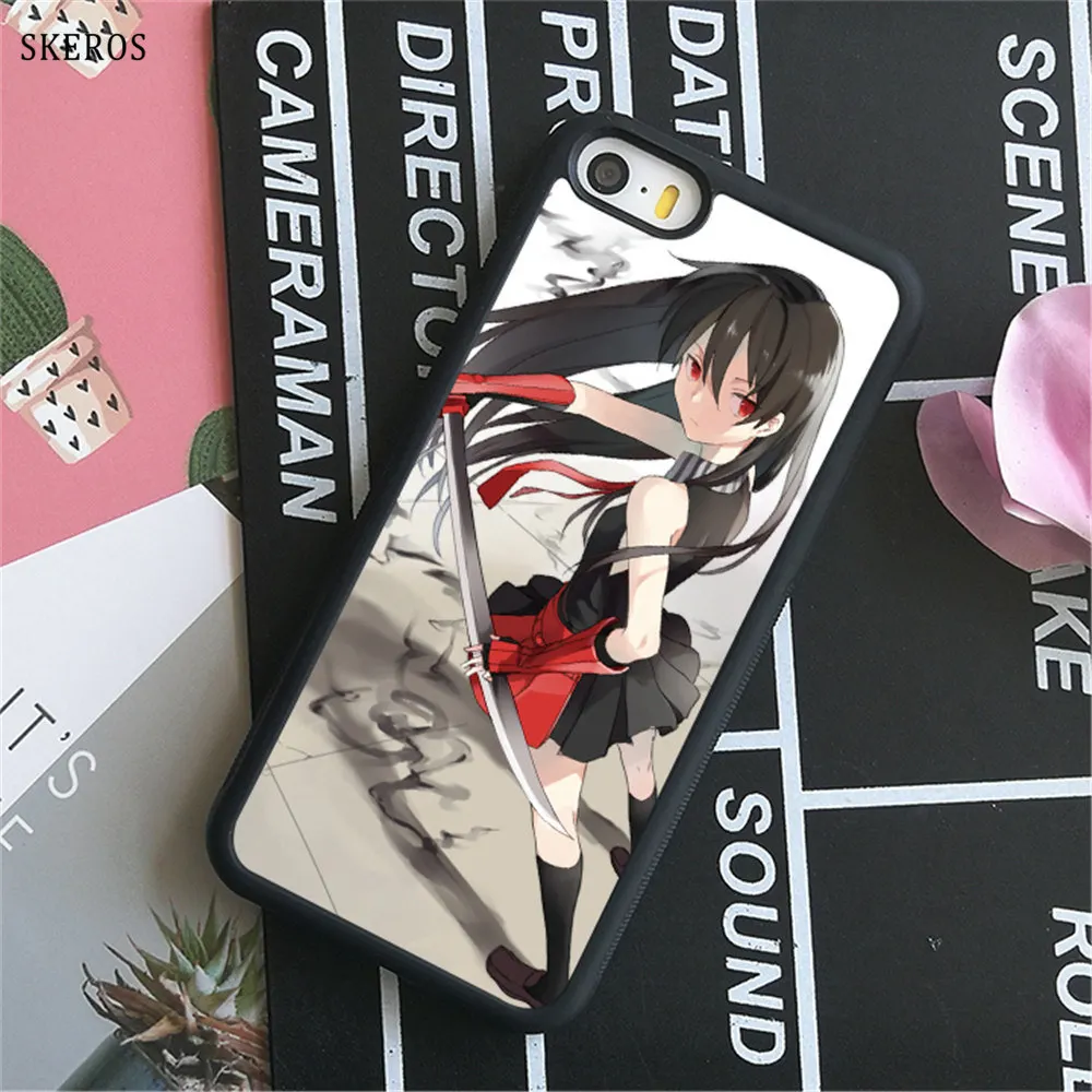 SKEROS akame ga kill 9 phone case for iphone X 4 4s 5 5s 6 6s 7 8 plus &amp #B28 |