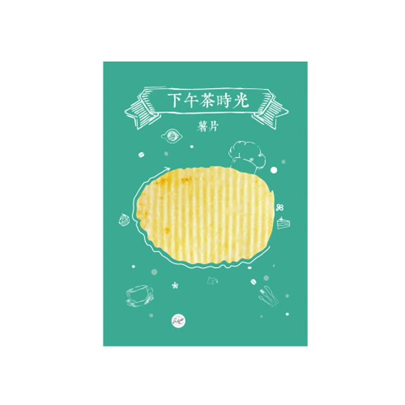 Potato chips Креативный послеобеденный чай время memo pad Новинка Сладкий Кофе Торт липкий сообщение заметки планировщик Стикеры для надписей - Цвет: Potato chips
