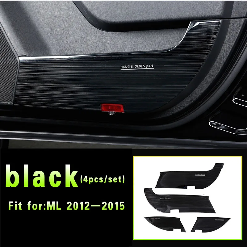 black ML 2012-2015 Для Mercedes Benz ML320 350 2012 W166 350d GL450 x166 GLS защитная дверь царапина Марка грязная накладка наклейка аксессуары - Название цвета: black ML 2012-2015
