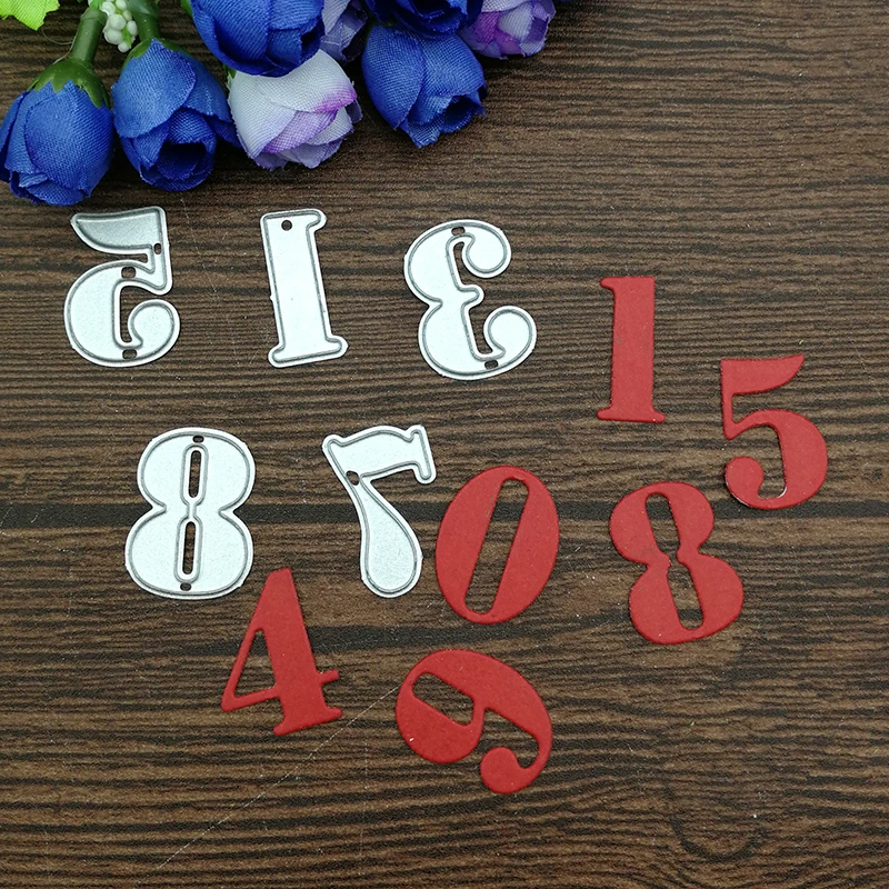 

1 Set 0-9 Numbers Metal Cutting Dies Stencils DIY Embossing Scrapbooking Decorative Paper Card Craft