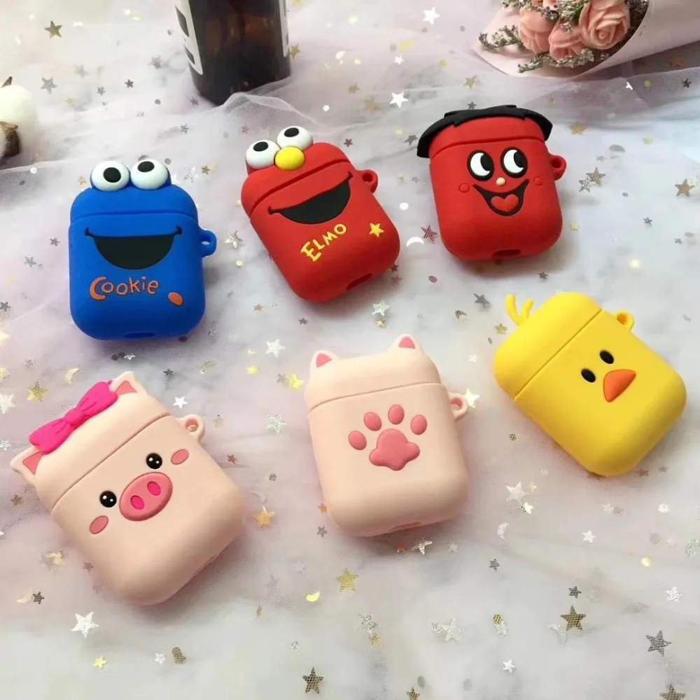 Cartoon Wireless Bluetooth Earphone Case For Apple AirPods Silicone Charging Headphones Cases Airpods Protective Cover | Электроника