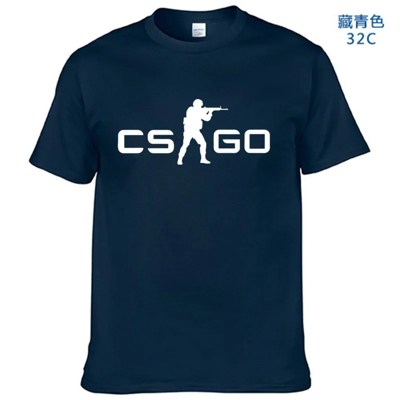 CS GO геймеров Для мужчин женщин футболка 2018 Летний Новый csgo 100% хлопок высокого