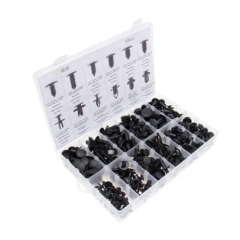 

330PCS 12 Sizes Body Retainer Push Pin Rivet Clip Mouldings Trim Panel Car Autos with Wrench