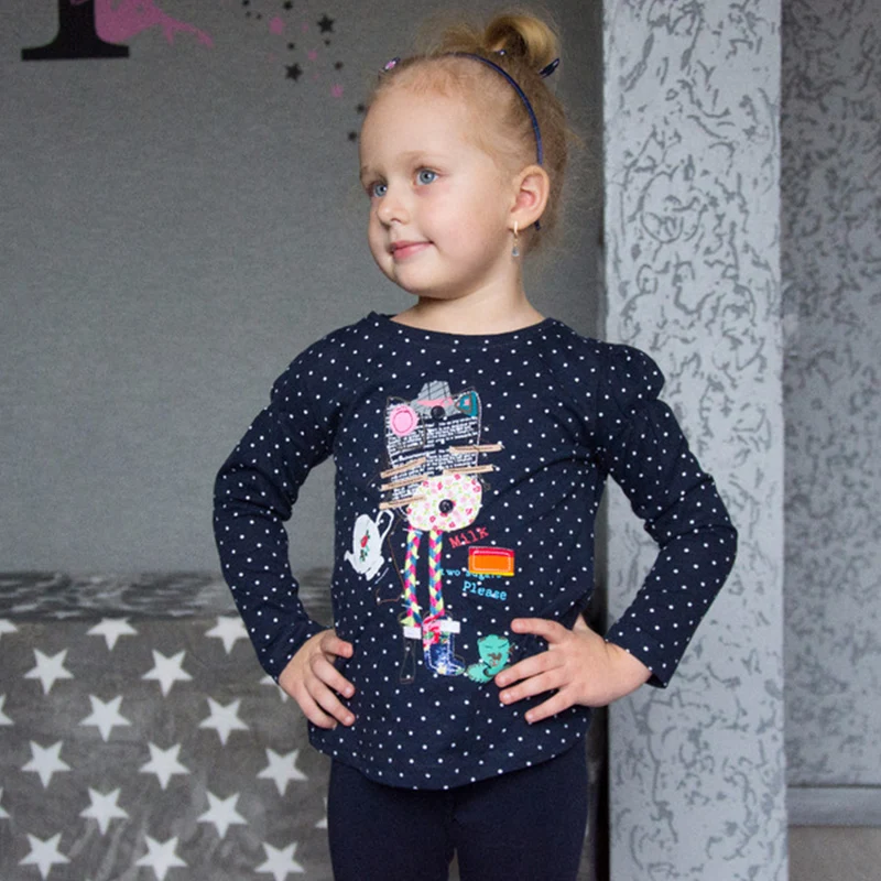 Футболка для девочек VIKITA футболка с длинным рукавом 2018|girls shirts|children t-shirtgirl t-shirt |