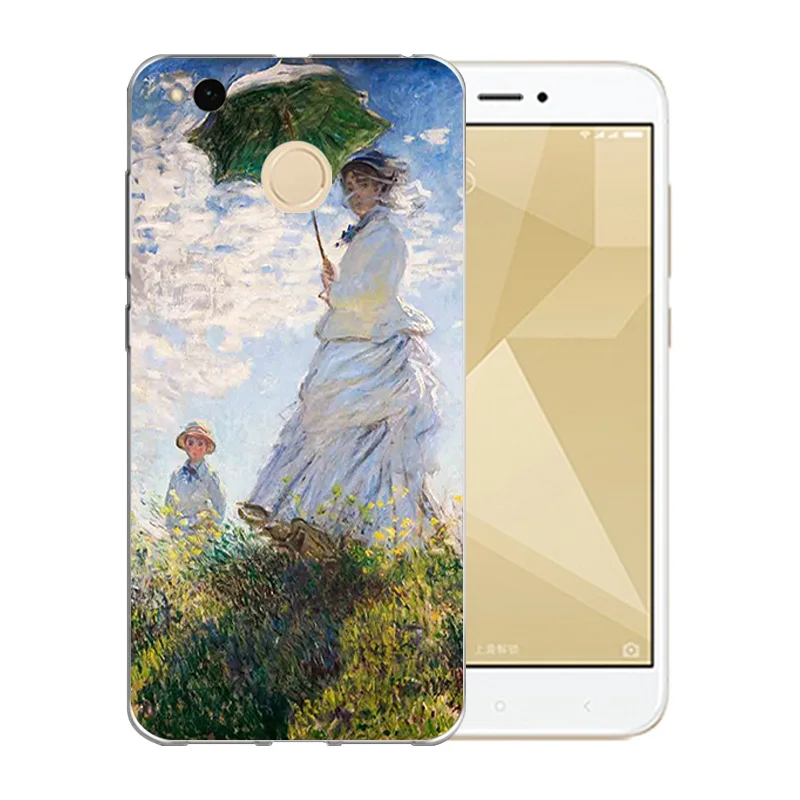 Мягкий ТПУ для Xiaomi Redmi 4X чехол Ван Гог шаблон 5 0 &quotдля 4 X задняя крышка Силиконовые