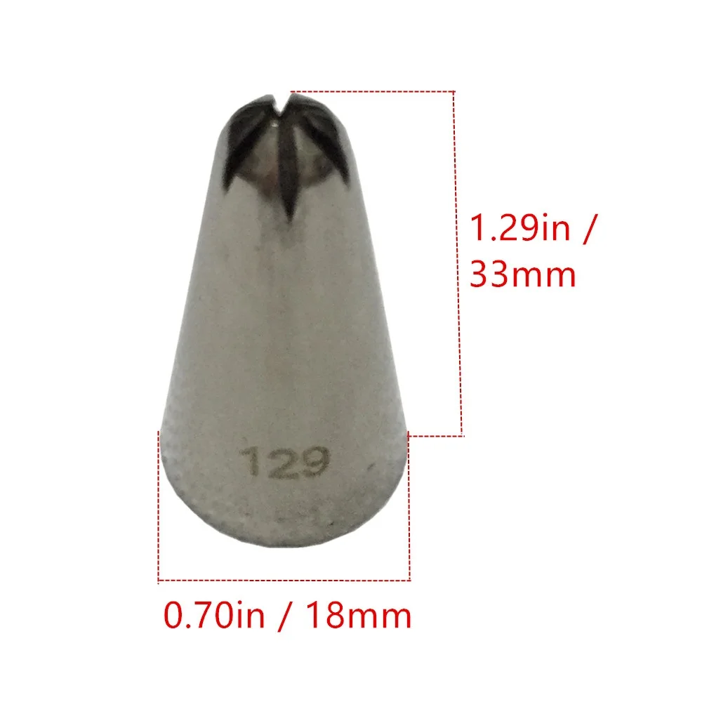 1 piece Small Size No.129 Flower Icing Piping Nozzles Russian Tips Sugar Craft Cream Cupcake Cake Dec oration Set Pastry Tools | Дом и сад
