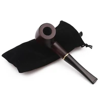 new cigarette holder tobacco pipe real ebony smoking pipe pure manual pipe high grade wooden smoking accessories