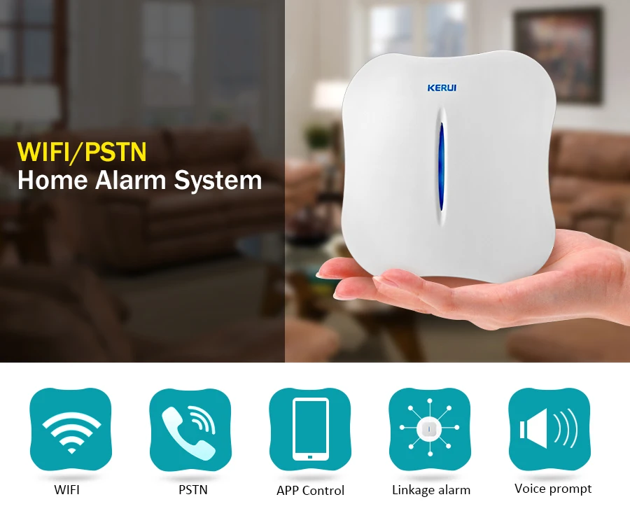 KERUI W1 аварийная сигнализация wifi GSM домашняя сигнализация безопасности комплект Беспроводной клавиатуры Rfid пульт дистанционного управления на солнечной батарее Беспроводной сирена