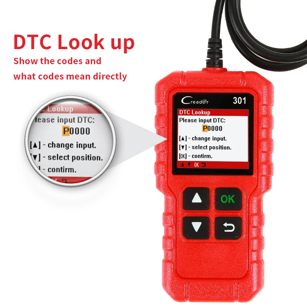 LAUNCH X431 считыватель кодов Creader 301 полный OBDII/EOBD автоматический диагностический