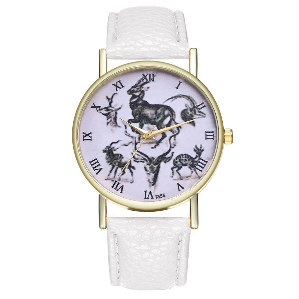 Vintage Leather Ladies Watch Fashion Wedding Birthday Gift Creative women's watch vrouwen horloges | Наручные часы