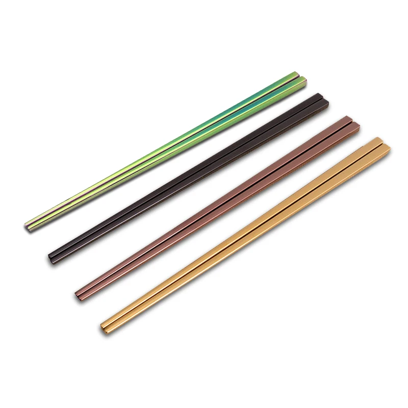 Японские Палочки для еды Hashi из нержавеющей стали 18/10 Корейская плоская палочка 5