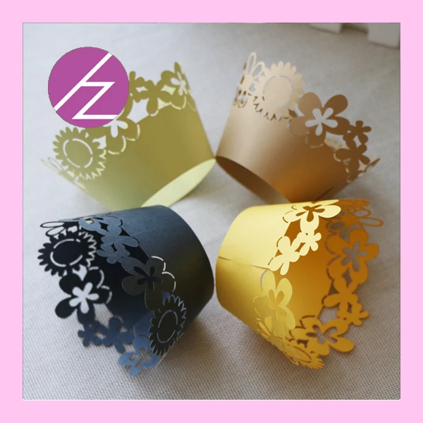 50 шт. винтажные обертки для капкейков с лазерной вырезкой | Дом и сад