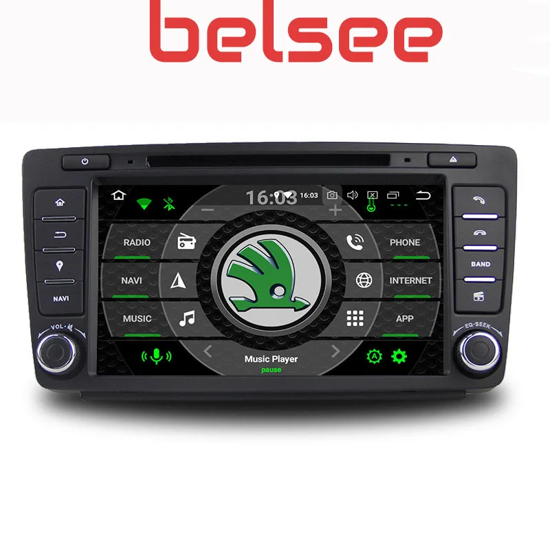 Головное устройство Belsee для Skoda Octavia 2007 2008 2009 2011 2012 Android 9 0 DVD плеер GPS навигация