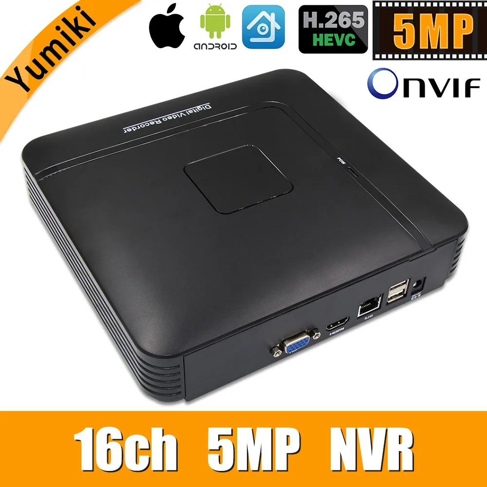 H.265 + 16ch * 5. Mp/4MP/3MP NVR Network Vidoe Recorder Интеллектуальный анализ 1080 P/720 P ip камера с кабелем