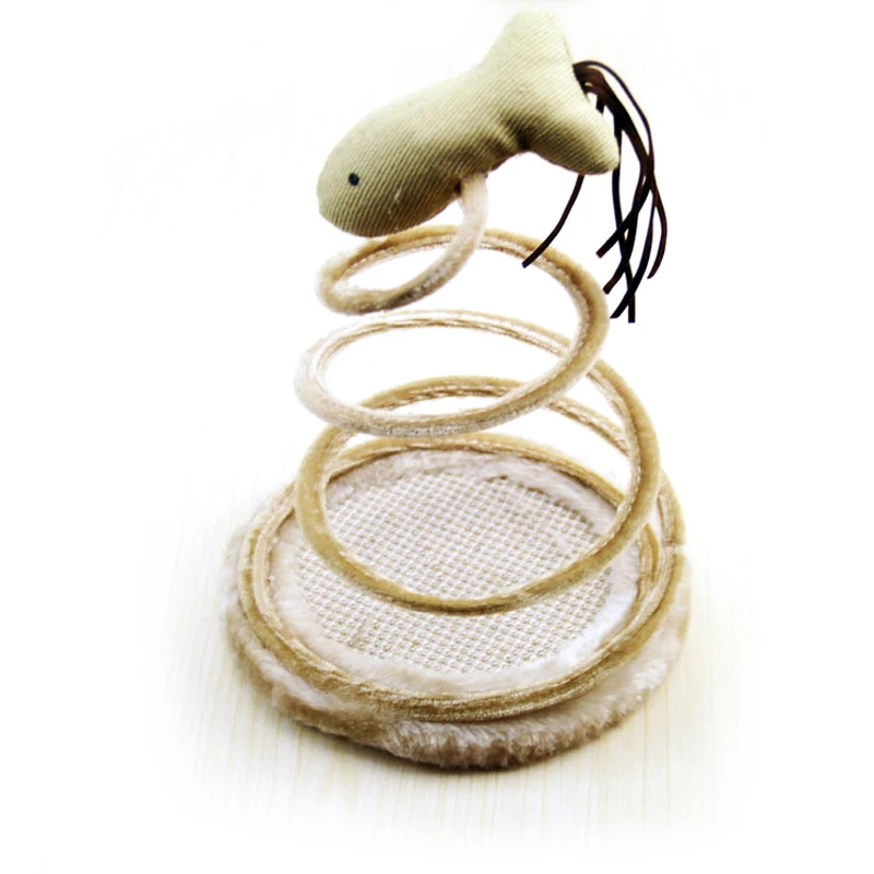 Игрушки для кошек интерактивные когтеточки сизальная пружина с маленькими