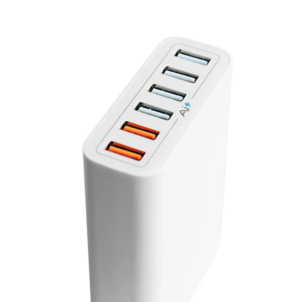 Настольная зарядная станция QC 2 0 с 6 портами USB 60 Вт быстрое зарядное устройство