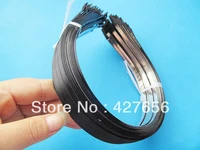 10pcs 5mm wide metal headband hairband pendant charm findingsticked black ribbon outer diy fashion accessory jewelry making