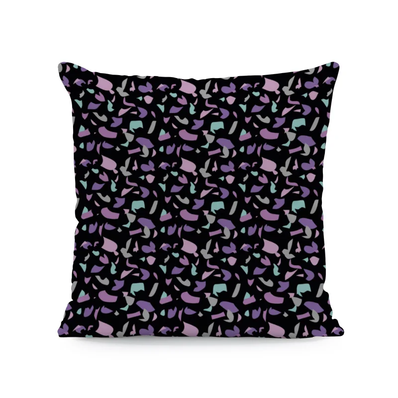 9 Fashion Literary Terrazzo Hug Pillow Stone Shard Stitching Pattern Comfortable Cushion Cover 45Cm Peach Skin Decorative Bedroom - Color: 9