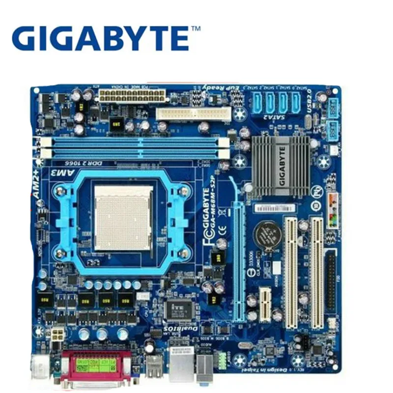 GIGABYTE GA-M68M-S2P рабочего Материнская плата 630A гнездо AM2/AM2 + AM3 для Phenom II Athlon Sempron 100 DDR2 8G