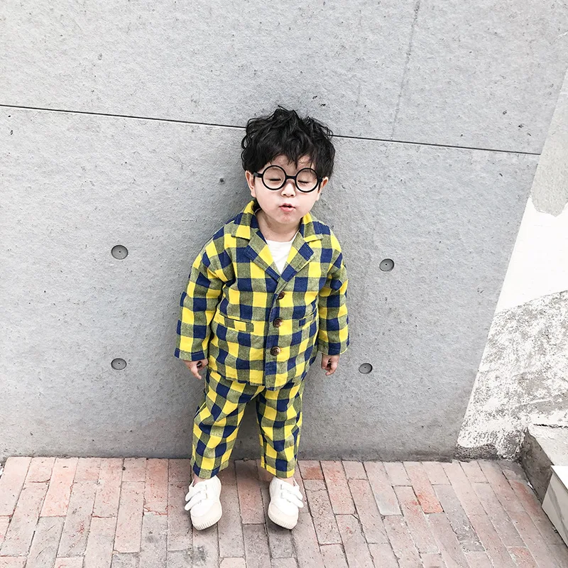 Комплекты одежды в Корейском стиле осеннее пальто с длинными рукавами и штаны