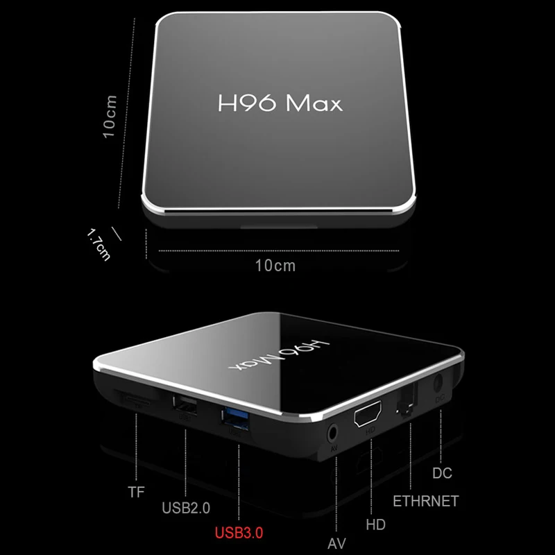 H96 MAX X2 Google Голосовое управление Android 8 1 ТВ коробка 4 ГБ 32 Amlogic S905X2 четырехъядерный BT