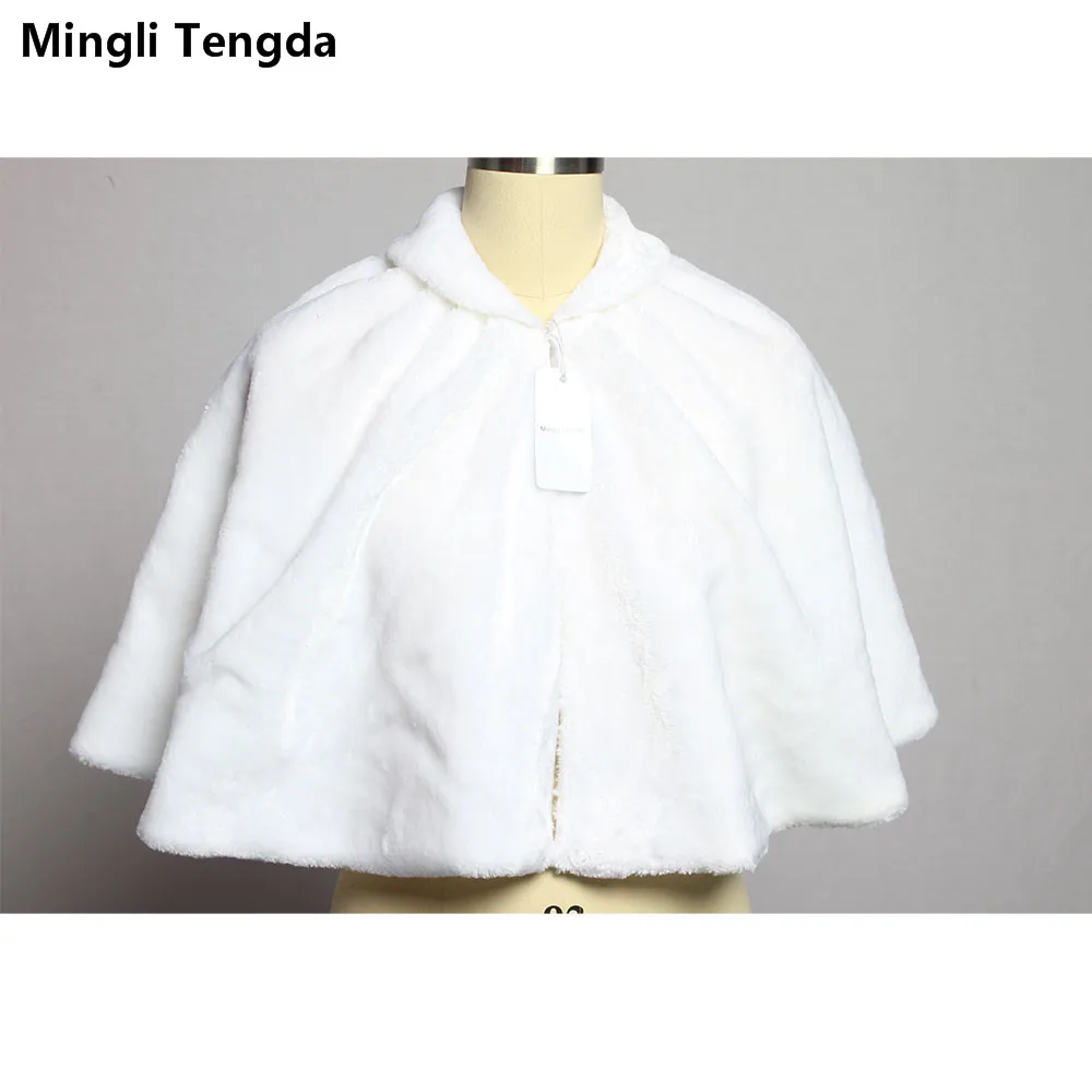 Mingli Tengda Свадебная накидка Болеро Элегантный теплый искусственный мех для