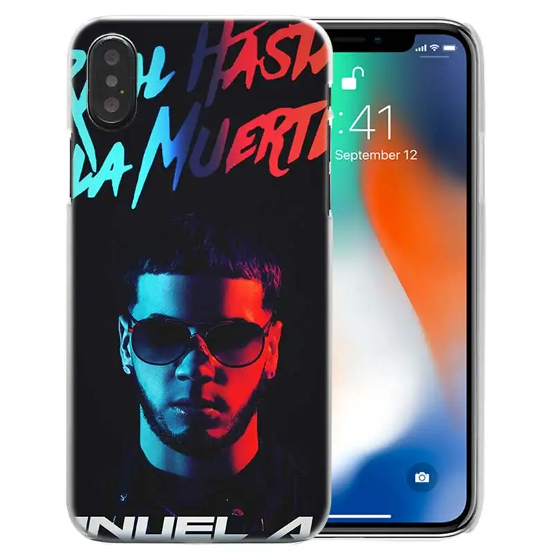 14 Чехол Singer для iPhone XS Max XR X 10 7 7S 8 6 6S Plus 5s SE 5 4s 4 5C Жесткий прозрачный пластиковый ПК Coque Cover Shell Anuel Aa Ozuna 11 - Цвет: 14