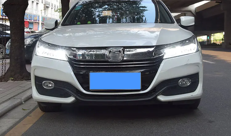 2 шт. светодиодный фары для Honda Accord Автомобильный светодиодный свет двойной ксеноновые линзы автомобильные аксессуары Габаритные огни противотуманные фары