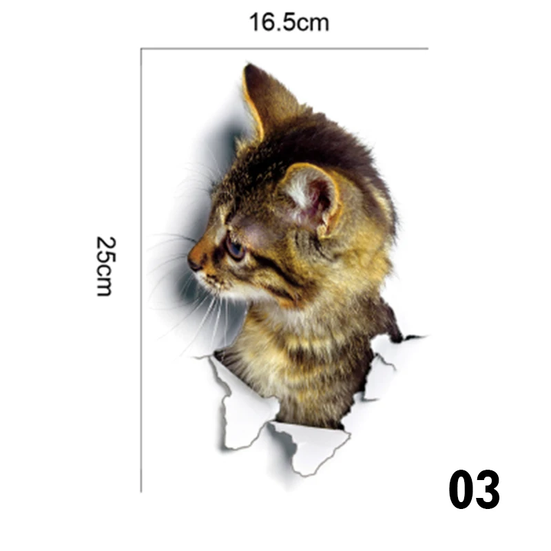Стикеры для туалета в виде милой кошки | Дом и сад