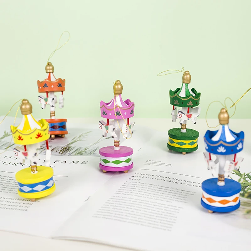 6 шт./партия Рождественская кукла игрушка декоративная карусельная лошадка