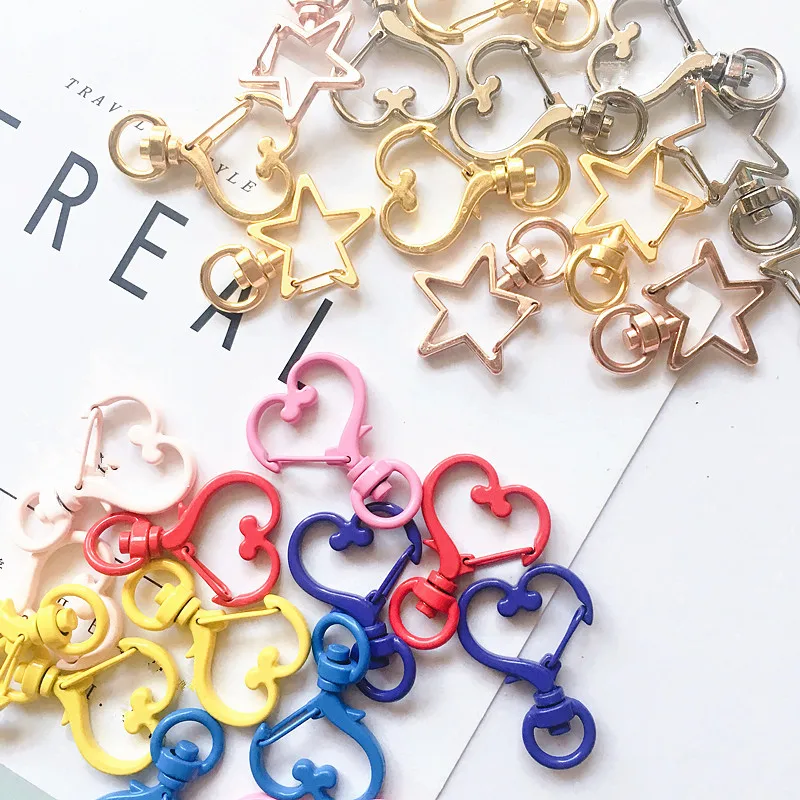 2 шт. серебристые/золотистые зажимы для ключей|Пряжки и крючки| |