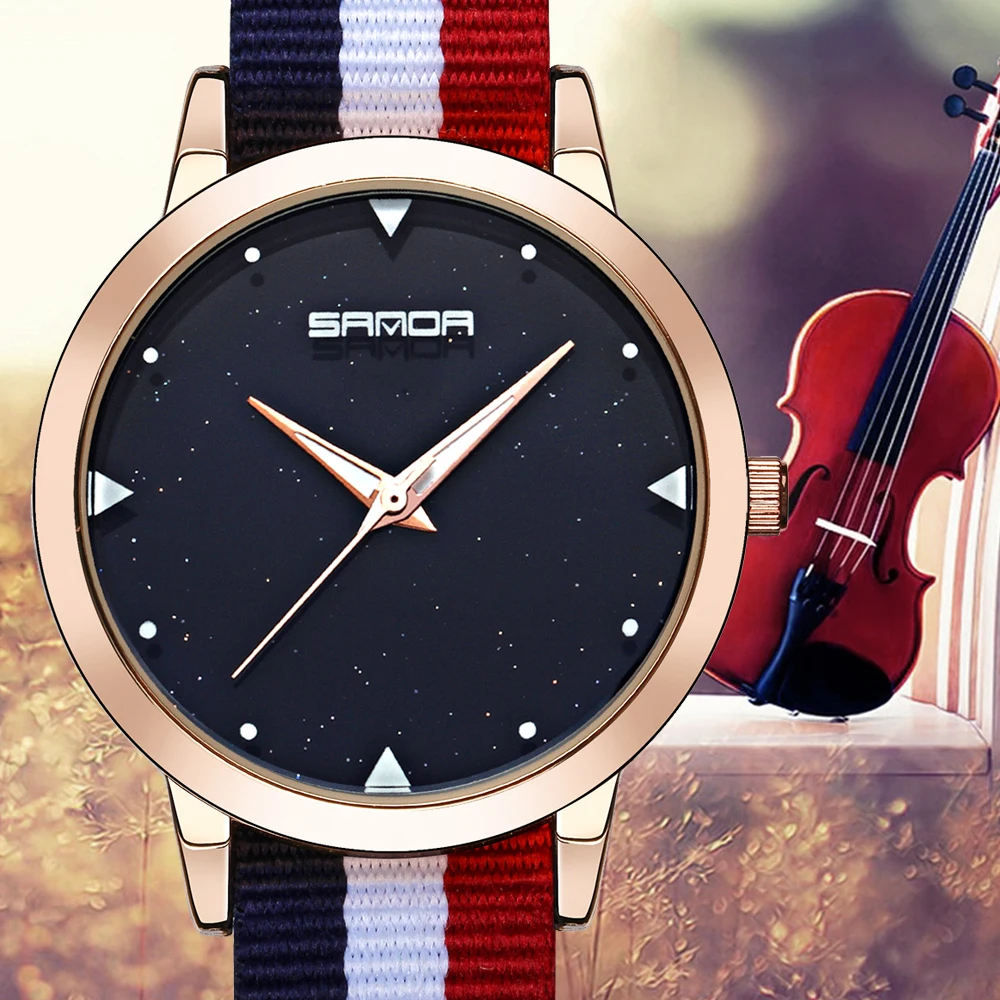 Часы наручные SANDA мужские/женские кварцевые брендовые Роскошные с нейлоновым