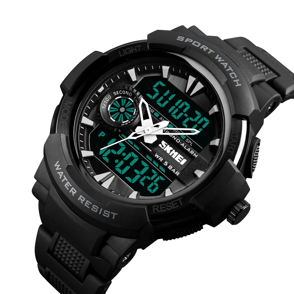 SKMEI 1320 Chrono Sports Watches Mens LED Digital Quartz Watch Waterproof Electronic Military Men Wrist Relogio Masculino | Наручные часы