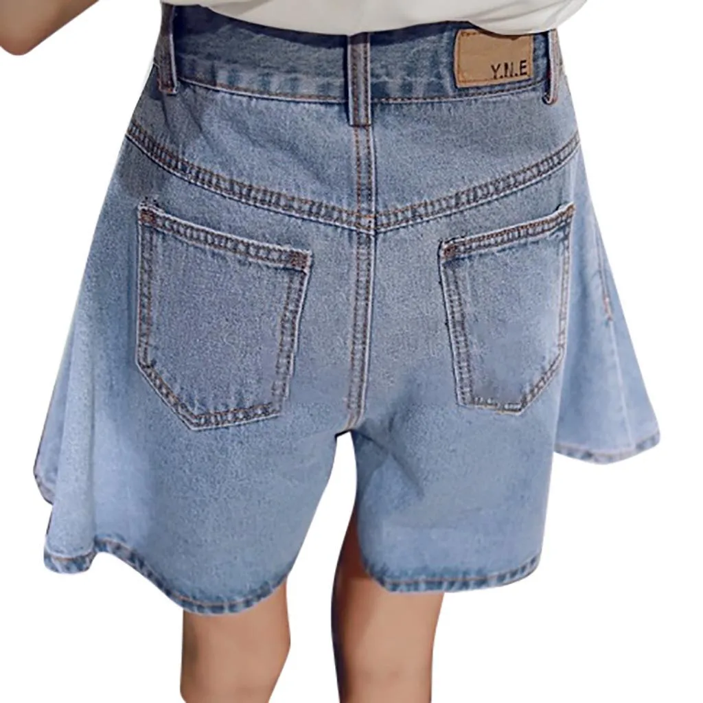 JAYCOSIN женские джинсовые шорты классические винтажные с высокой талией синие