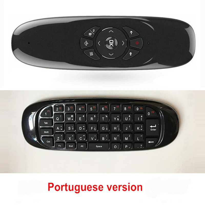 Для Android проектор мини беспроводной 2,4G RF Airmouse дистанционное управление Flymouse Flykeyboard двусторонняя QWERTY 7 языков на выбор