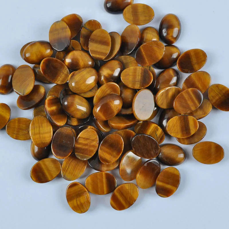 

14x10MM Tigereye Bead Oval CAB GEM Jewelry Making (10 pcs/lot) H132