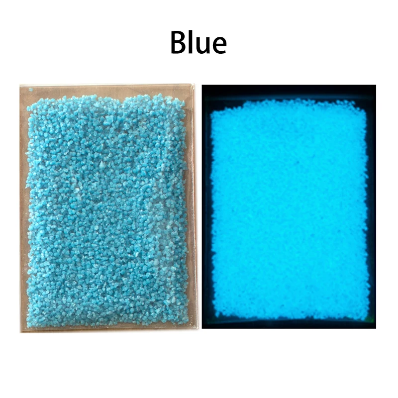 Blue 10 г украшение для свадебной вечеринки светящийся гравий фосфоресцирующий песок аквариум флуоресцентные частицы звездное небо флуоресцентный песок - Цвет: Blue