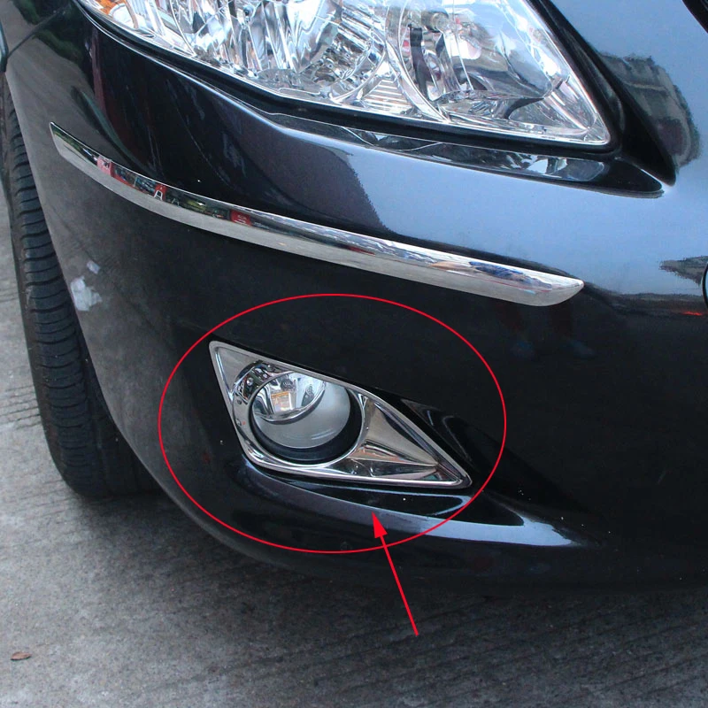 2 шт. рамка для передних противотуманных фар кузова автомобиля хромированные