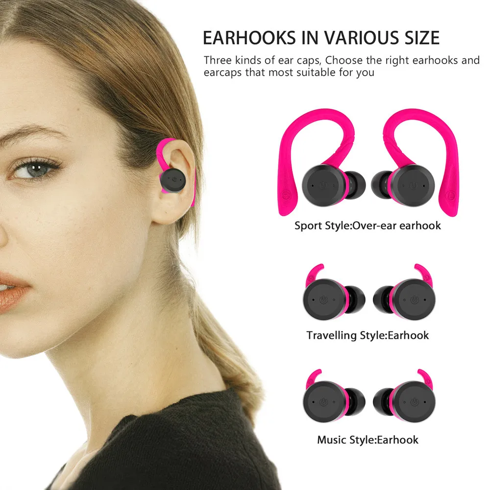 CYBORIS Bluetooth мини наушники с ушным крючком V5.0 настоящие беспроводные