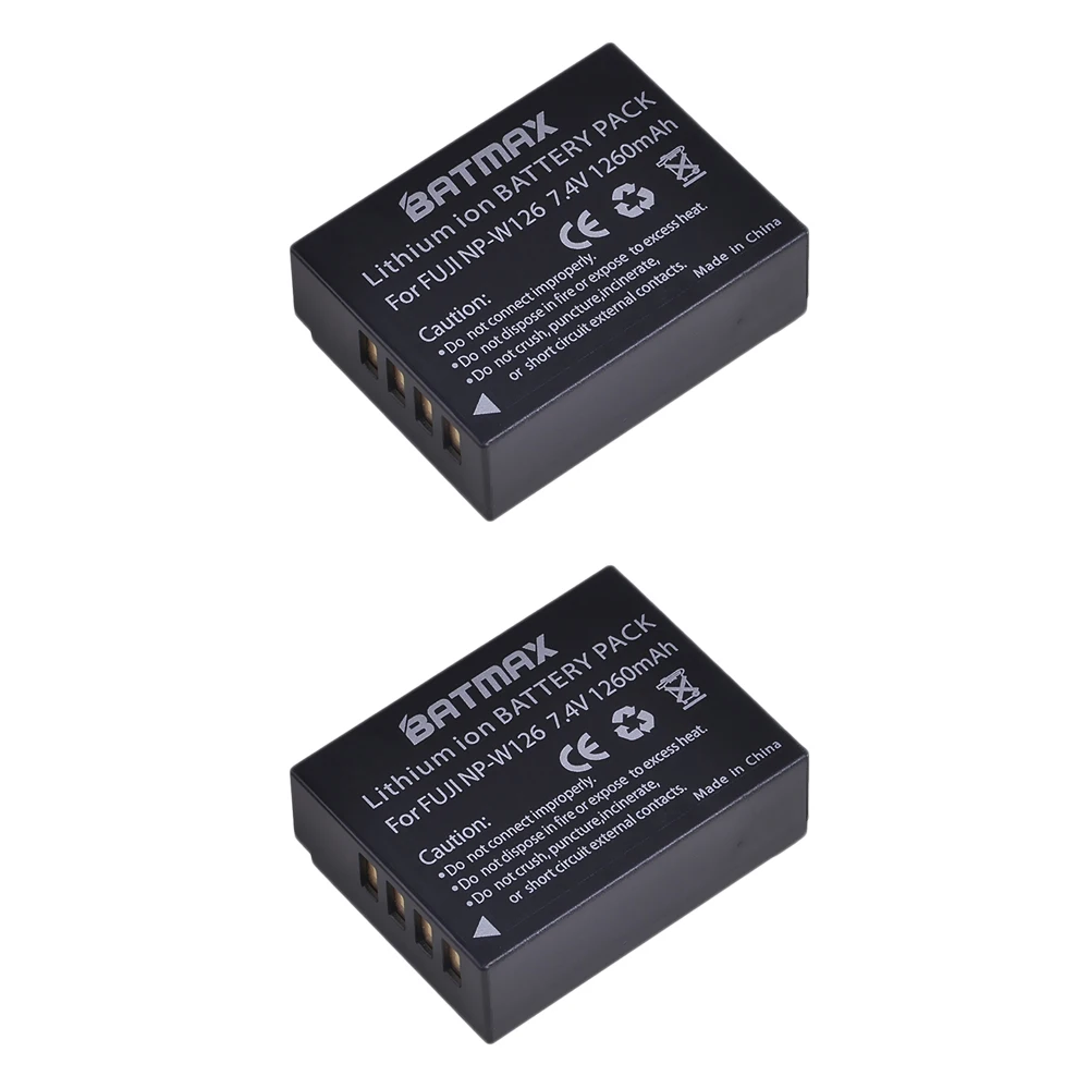 2 шт 7,4 V 1260 мА/ч, литий-ионный аккумулятор NP-W126 NP W126 Батарея+ LCD Dual charger для ЖК-дисплея с подсветкой Fujifilm Fuji NP-W126 NPW126 BC-W126 BCW126 X-T10 XT10