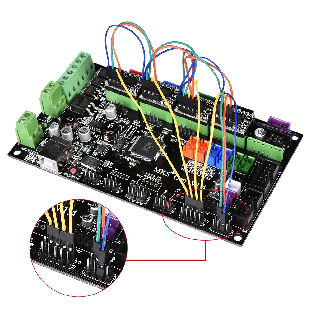 Плата для 3D принтера MKS Gen V1.4 материнская плата Reprap Ramps 1 4 5 6 управления A4988/DRV8825/TMC2130