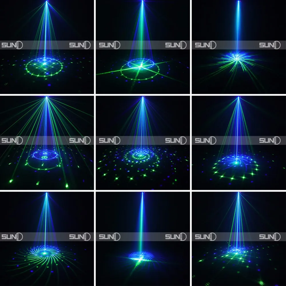 SUNY 12 GB Patterns Laser Light Blue LED Stage Sound Activated Gobo Projector Show for Club Bar DJ Disco Home Party(Z12GB) | Освещение