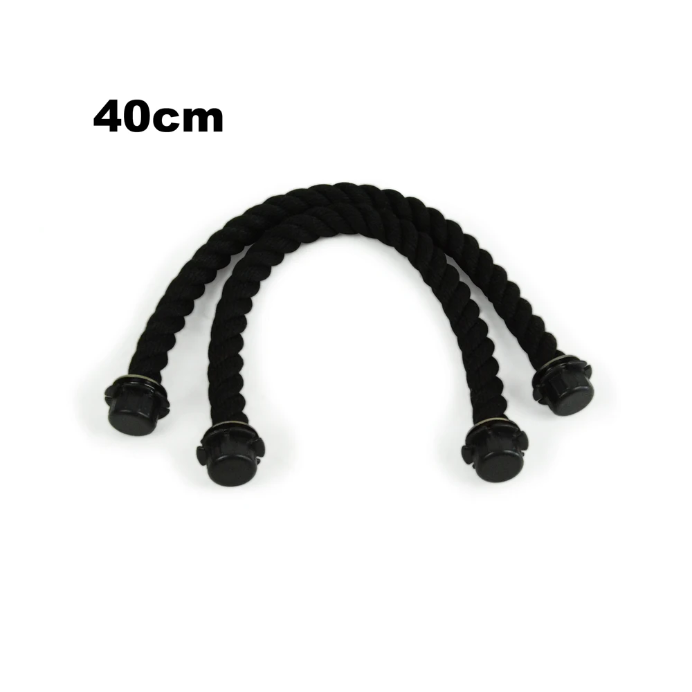 Black 40cm AMbag 1 пара длинная короткая черная бежевая натуральная пеньковая веревка ручка для O bag Obag женская сумка Классическая Мини EVA сумка - Цвет: Black 40cm
