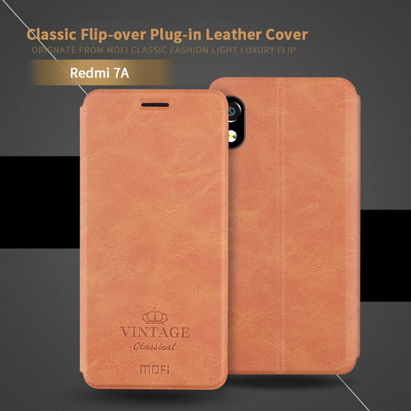 Чехол MOFI для Xiaomi Redmi 7A, чехол-книжка, флип-чехол из мягкого ТПУ, задняя крышка, чехол-книжка, подставка для Redmi 7A, чехол для телефона s