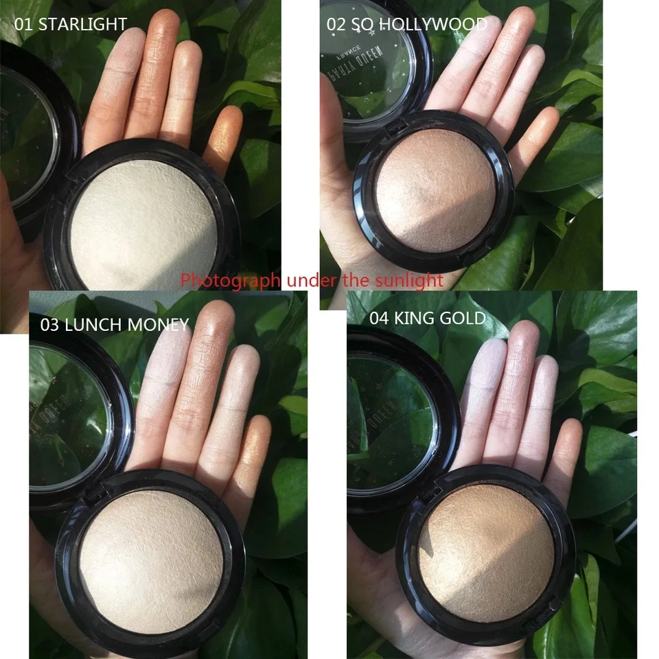 Вечерние запеченные хайлайтер Queen Cheek для макияжа осветитель блестящий порошок