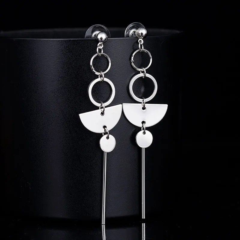 Женские Геометрические серьги подвески Manxiuni из проволоки с фианитом женский