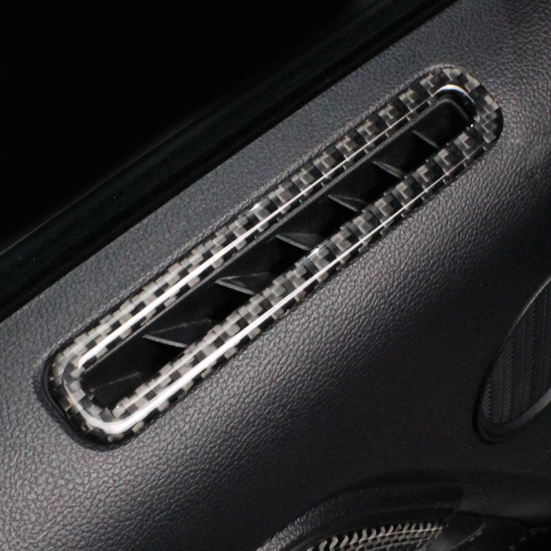 

Carbon Fiber Car Door Air AC Outlet Vent Molding Cover Trim Sticker For Ford Mustang 2015-2019 Car Styling Auto Accessories