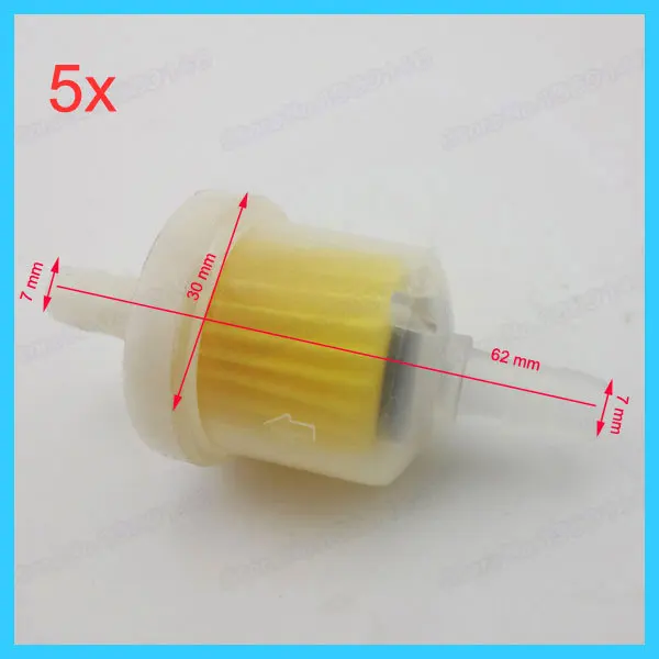 5 шт. бензиновый газовый топливный фильтр для квадроциклов мотоциклов мопедов